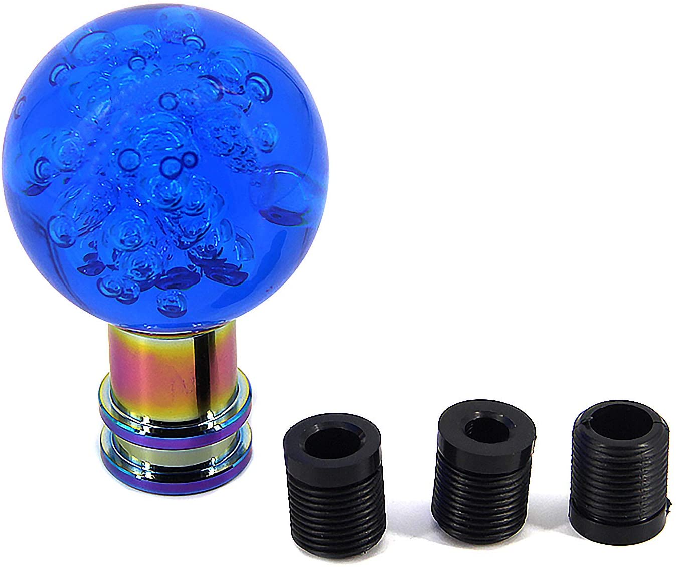Gear Shift Knob Lever Shifter Head White Round Cue Luminous Ball Fit for Most Automatic Manual Vehicles 5 6 Speed, Green Luminous