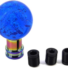 Gear Shift Knob Lever Shifter Head White Round Cue Luminous Ball Fit for Most Automatic Manual Vehicles 5 6 Speed, Green Luminous