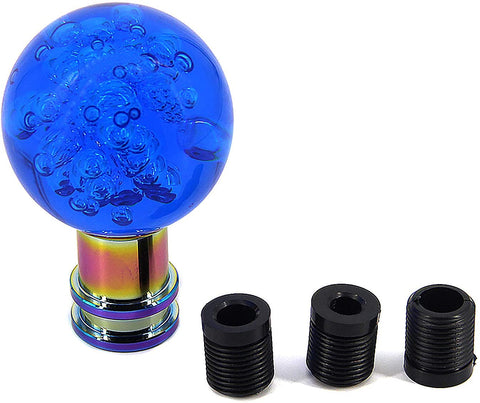 Gear Shift Knob Lever Shifter Head White Round Cue Luminous Ball Fit for Most Automatic Manual Vehicles 5 6 Speed, Green Luminous