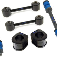 PartsW 6 Pc Suspension Kit for Cadillac Escalade/Chevrolet Blazer, Tahoe, GMC K1500 Suburban, Yukon/Front Sway Bar Frame Bushings 31.75mm (1.25 inch) / Rear & Front Sway Bar End Link