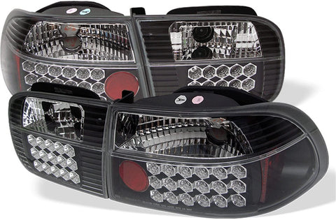 Spyder Honda Civic 92-95 2/4DR LED Tail Lights - Black