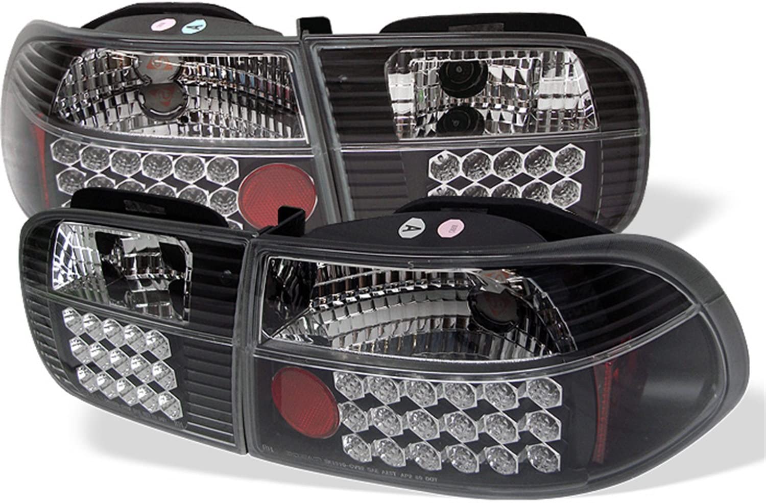 Spyder Honda Civic 92-95 2/4DR LED Tail Lights - Black