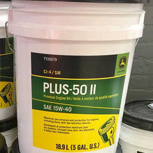 JOHN DEERE Plus-50 II CJ-4 Diesel Motor Oil 15W-40 5 Gallon Bucket TY26679