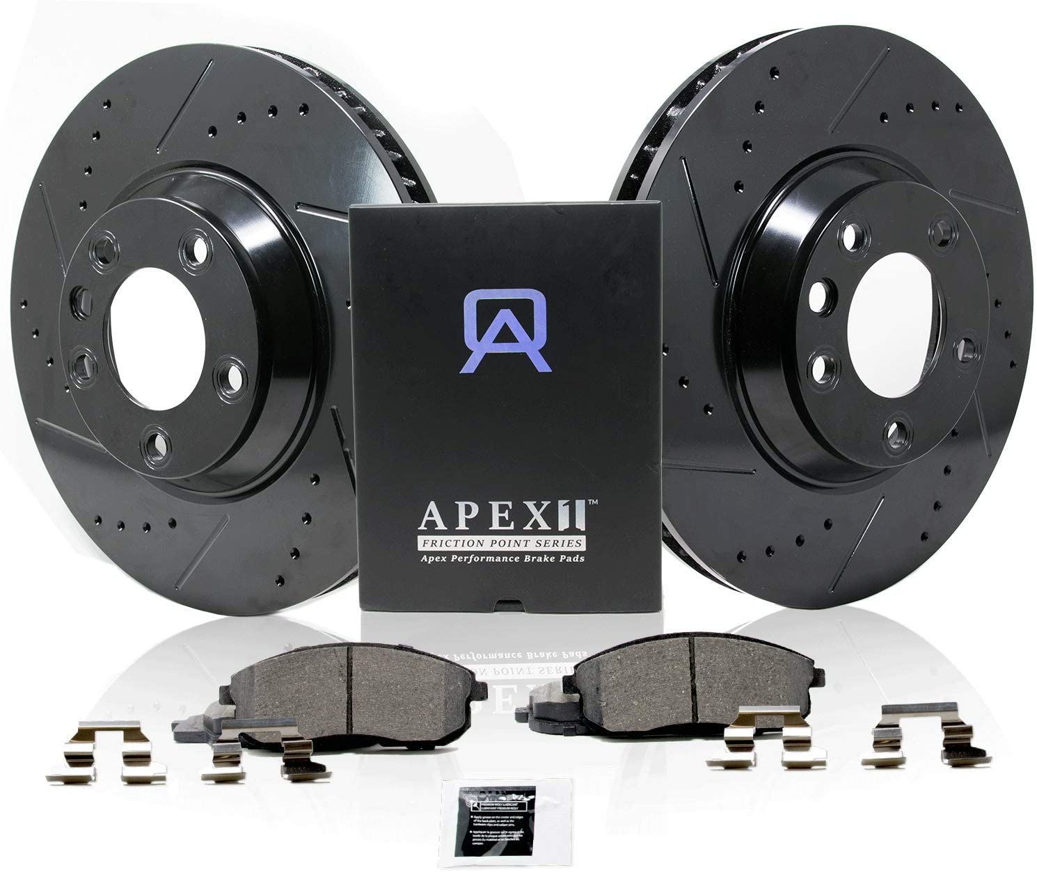 Apex One REAR Performance Series Rotors with Friction Point Ceramic Brake Pads EN03262