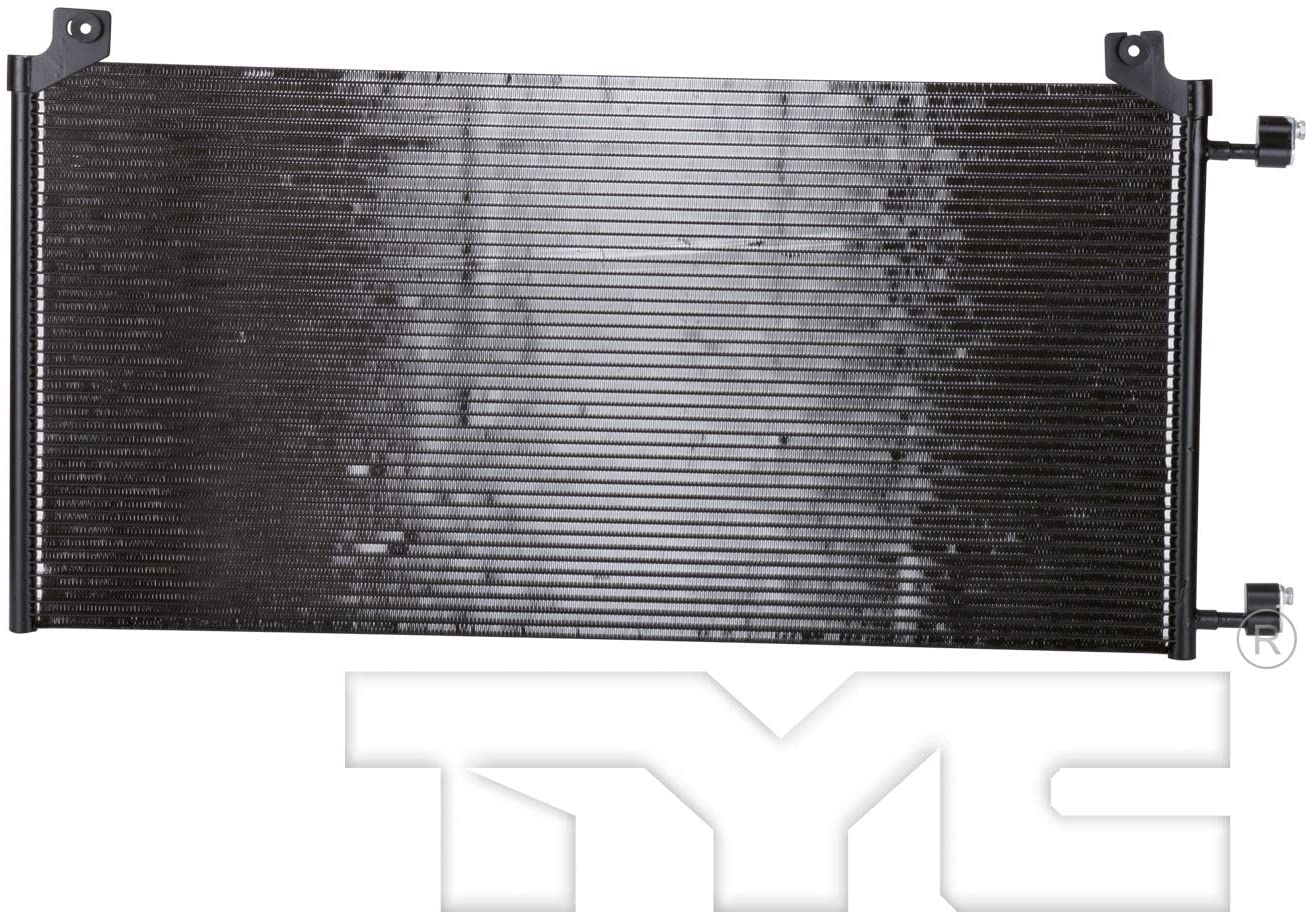 JP Auto A/C Condenser Compatible With Cadillac/GMC/Chevrolet Escalade Sierra 3500 Classic HD Silverado Suburban 1500 2500 Tahoe Yukon XL 1999 2000 2001 2002 2003 2004 2005 2006 2007 Front Replacement