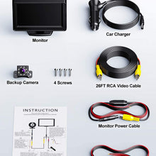 Vehicle Backup Cameras Kits with Monitor Front Rearview Reversing Camera for Small Cars Asistance When Parking + 4.3" 720P Monitor w/ Guidelines, Xroose Wired-FR5