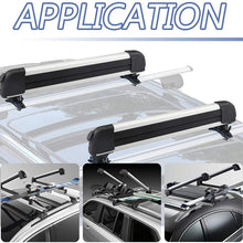 Richeer 29 inch Ski & Snowboard Roof Racks Universal for 4 Pairs Skis/4 Snowboards, Resistant to -60°C, Lockable Mount of Aviation Aluminum, Snow Sport Carrier fit Wing/Oblate/Square Crossbars