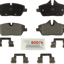 Bosch BE1308H Blue Disc Brake Pad Set with Hardware for Select BMW 118i, 120i, and MINI Cooper Vehicles - FRONT