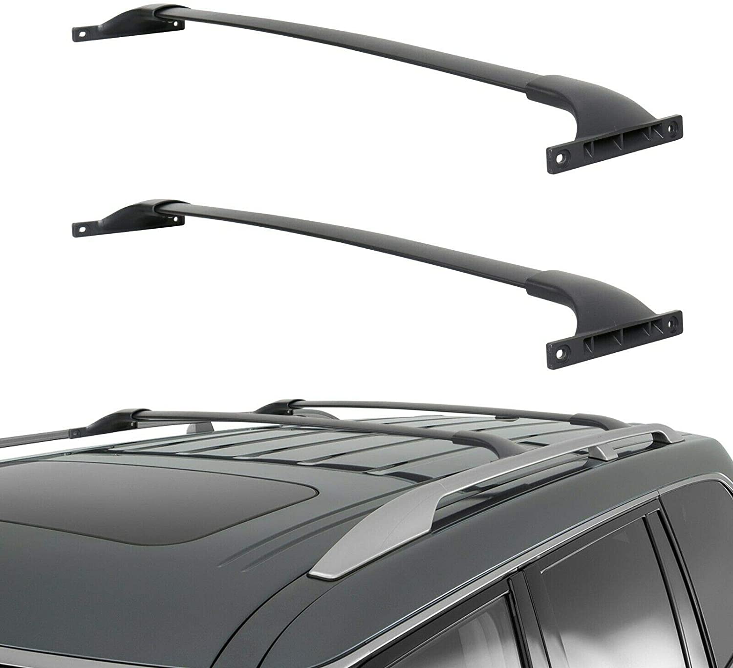 MOSTPLUS Roof Rack Cross Bar Rail Compatible for 2014 2015 2016 2017 2018 2019 Infiniti QX80/ 2011 2012 2013 QX56 with Raised Side Rails