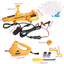 3 Ton 12V Automotive Electric Jack Lifting Car SUV Emergency Equipment w/Impact Wrench Car Repair Tool Electric Jack