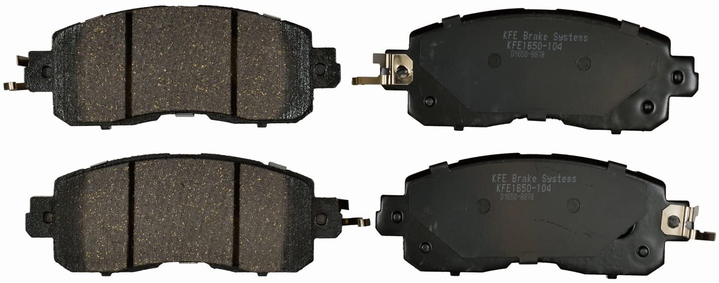 KFE KFE1650-104 Ultra Quiet Advanced Premium Ceramic Brake Pad Front Set Compatible with: 2014-2019 Nissan Altima, 2013 Altima Sedan, 2014-2017 Leaf