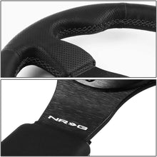 NRG Innovations RST-012R 320mm Race Style Leather Steering Wheel with Black stitch