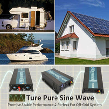 WZRELB 2500W 12V 120V Pure Sine Wave Solar Power Inverter with Remote Control Switch