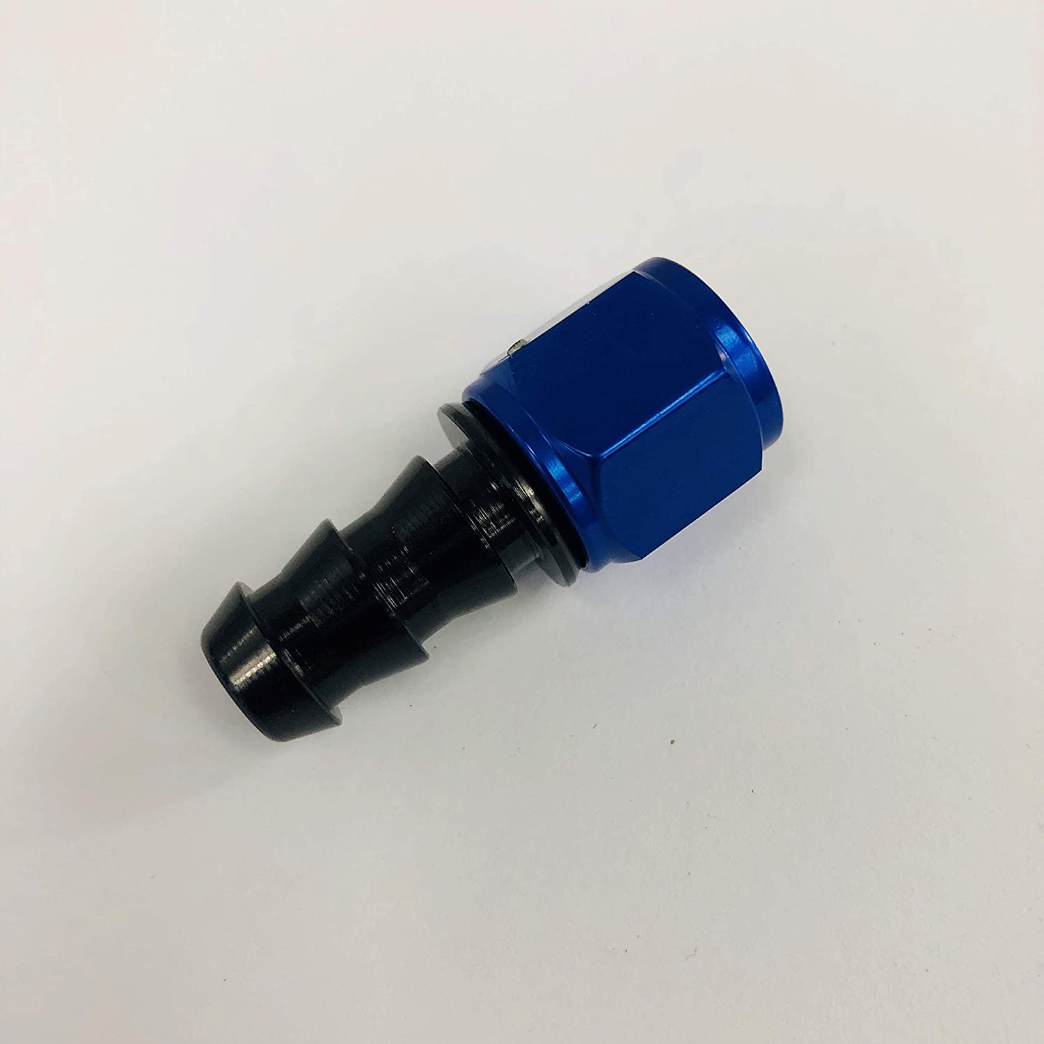 1Pc Blue -6 AN Straight Push-On Hose End Barb Fitting Fuel Line Oil 6AN AN6