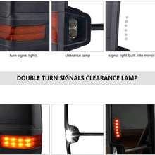 Perfit Zone 2007-2014 Silverado Towing Door Side Mirrors Power Heated LED Signal Lamps Passenger Right Side Driver Left Side Tow Mirror Pair Set