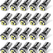 YITAMOTOR 20x T5 3-SMD Instrument Panel Cluster Dash White LED Bulb Light Lamp 74 70 37 17