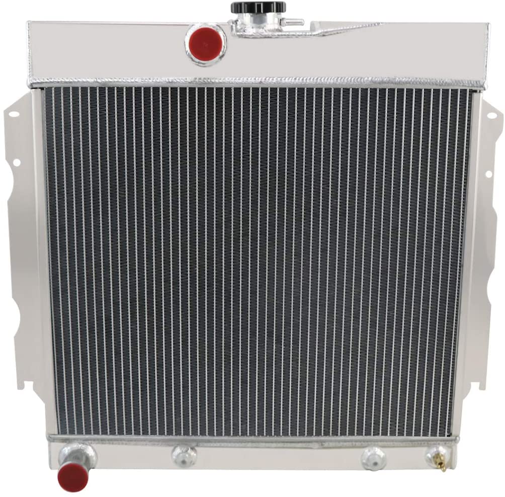 CoolingSky 3 Row All Aluminum Radiator for 1963-69 Dodge Plymouth Fury Charger/Dart/Coronet/Savoy V8, 26'' Overall Width