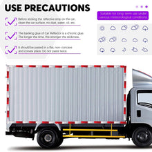 Swpeet 20Pcs Universal Red + White Plastic Rectangular Stick-on Car Reflector Sticker, Door Reflectors Interior Red + White Compatible Warning Plate Adhesive Reflector for Most Car
