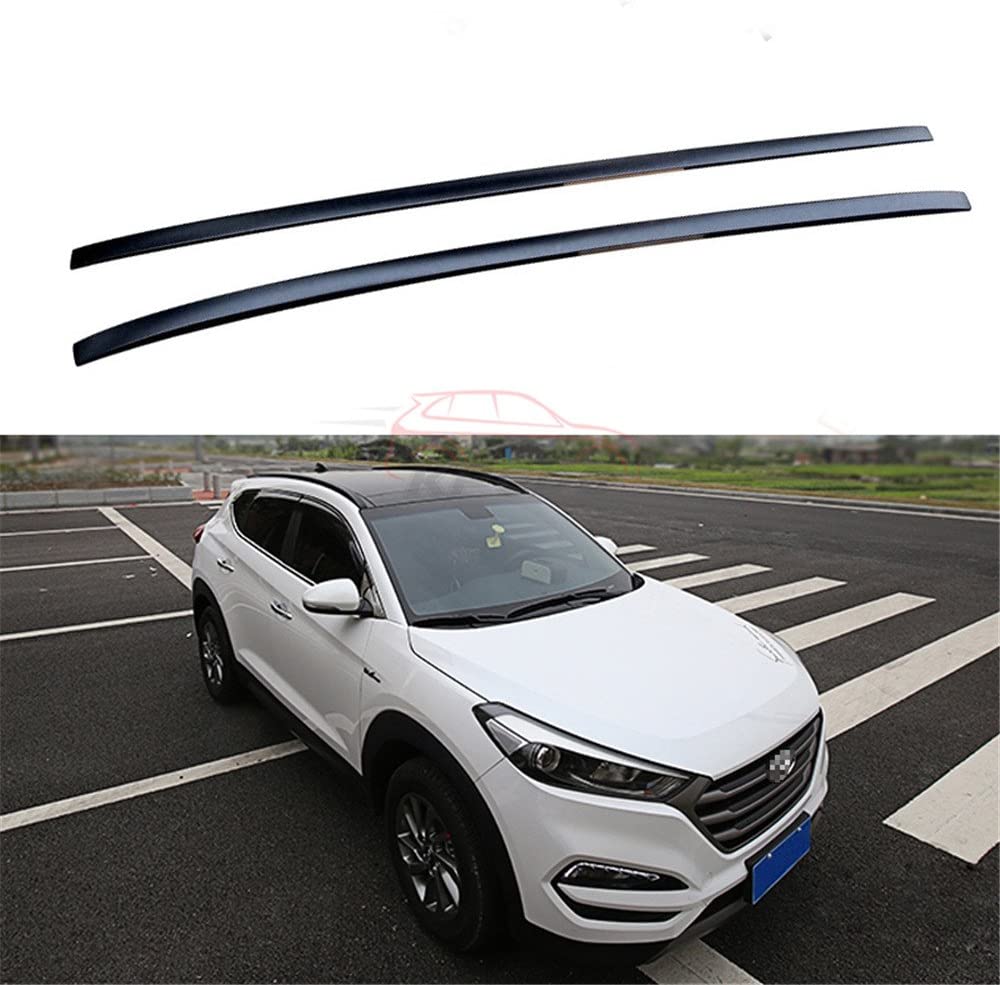 KPGDG Fit for Hyundai All New Tucson 2015 2016 2017 2018 2 Pcs ABS Roof Rail Roof Rack Side Rail Bar - Black