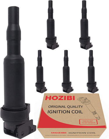 HOZIBI 6pcs Ignition Coil Packs Compatible with BMW 325i 335i 328i 525i 530i 330i 650i X3 X5 M3 M5 M6 Z4 0221504470 12137594937