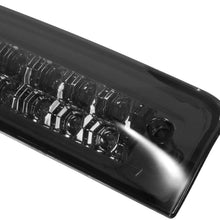 Partsam High Mount Stop Light Third 3RD Brake Light Replacement for Dodge Ram 1500 2500 3500 2009-2017 LED Rear Cab Roof Center Mount Tail Brake Light Cargo Lamp(Smoke Lens Chrome Housing)