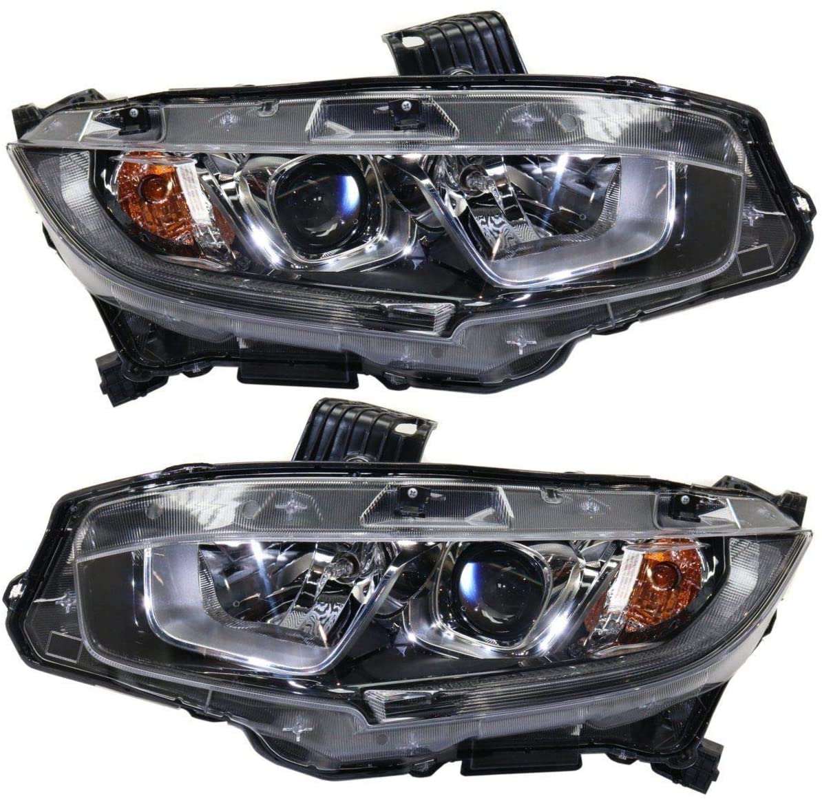 DEPO NSF 2016-2018 Civic Headlight Driver & Passenger Side Left/Right Hand LH RH - 33100TBAA01 HO2503173