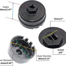 74mm 14 Flute Oil Filter Wrench for Sprinter,Benz,VW, Mazda, and More