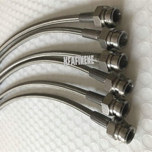 WHWEI Stainless Steel Braided PTFE Brake line with 28 Degree Banjo Fittings and Hexagonal Joint (Color : 70cm)