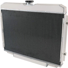 CoolingSky 62MM 4 Row Core Aluminum Radiator +2X12" Fan +Shroud for Ford Mustang Cougar Fairlane Ranchero V8 1967-1970