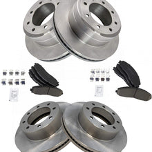 Front & Rear Premium Posi Ceramic Disc Brake Pad & Rotor Kit for Ford Truck
