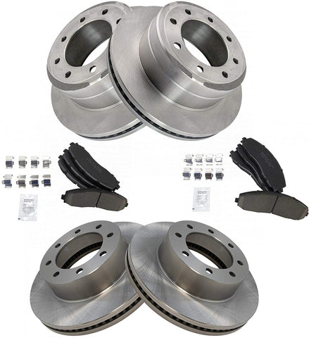 Front & Rear Premium Posi Ceramic Disc Brake Pad & Rotor Kit for Ford Truck
