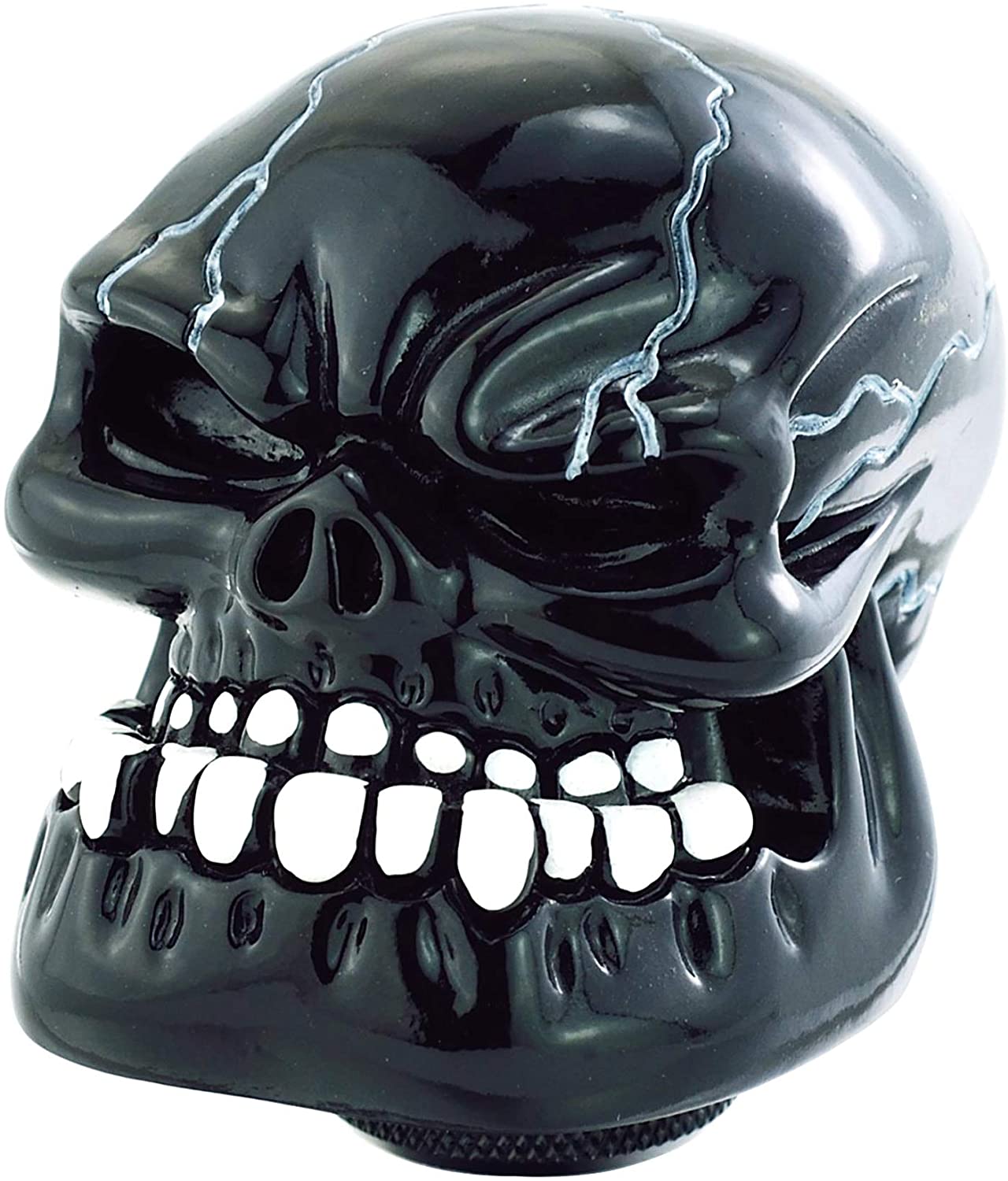 Lunsom Skull Shift Knobs Resin Shifter Head Most Car Transmission Shifting Stick Handle Fit Most Automatic Manual Vehicle (Green)