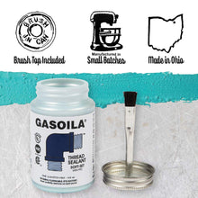 Gasoila Soft-Set Pipe Thread Sealant with PTFE Paste, Non Toxic, -100 to 600 Degree F, 1 Pint Brush