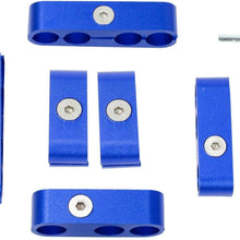 EASYBERG Spark Plug Wire Separators Aluminum Kit, 7mm 8mm 9.5mm Engine Spark Plug Wire Separator Divider for Looms SBC 350(Red)