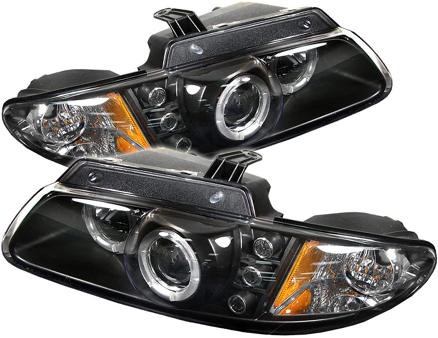 Spyder Auto Dodge Caravan/Grand Caravan/Chrysler Town & Country/Chrysler Voyager Black Halogen LED Projector Headlight (Black)