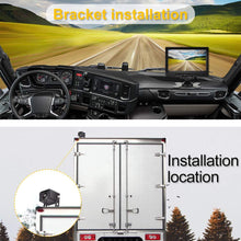 Car Backup Camera System Rearview Mirror with DVR Function 1080P HD 7 Inch Monitor Waterproof Night Vision Rear Veiw Camera for Truck Trailer Heavy Box RV Camper Bus 12V-36V
