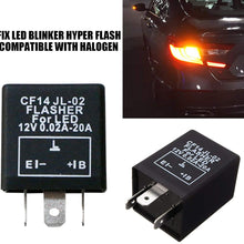 Xotic Tech 3-Pin CF14 EP35 Electronic LED Flasher Relay As LED Related Turn Signal Bulbs Hyper Flash Fix
