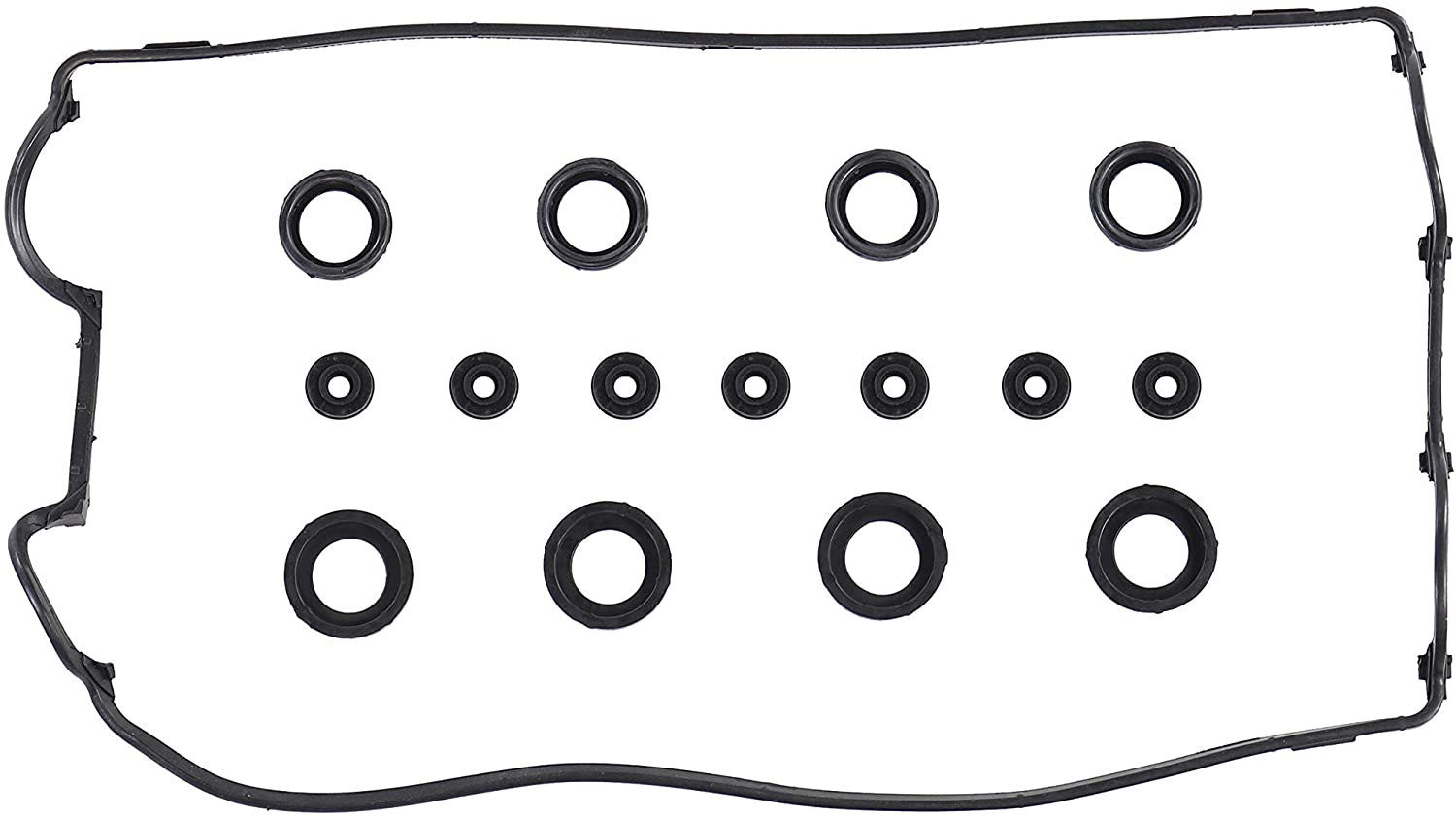DNJ VC212G Valve Cover Gasket Set W/Grommets for 1990-2001, Acura, Honda, CR-V, Integra, 1.8L, 2.0L, L4, DOHC, 16V, 1834cc, 1972cc