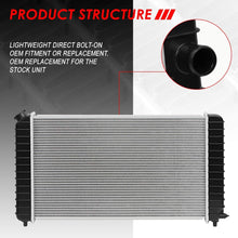 1532 OE Style Aluminum Core Cooling Radiator Replacement for Chevy S10 Pickup Blazer GMC Jimmy Sonoma 4.3L AT 94-95