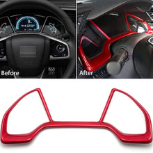 Xotic Tech Red Interior Gear Shift Knob Cover Decorative Trim for Honda Civic 10th Gen 2016 2017 2018 2019 2020 Automatic Transmission