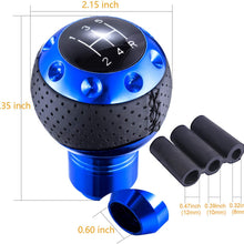 Arenbel 5 Speed Gear Stick Head Leather Shifting Shift Knob Lever Shifter Handle fit Most Manual Cars, (Yellow)