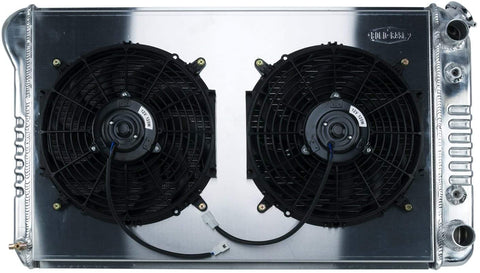 COLD CASE RADIATORS 70-81 Camaro/Firebird LS Swap Radiator and 12in Fan, Silver (CHC557AK)