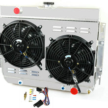 CoolingCare 3 Row Core Aluminum Radiator +Fan Shroud w/Thermostat for 1963-1968 Bel Air/Impala Multiple Chevrolet Models