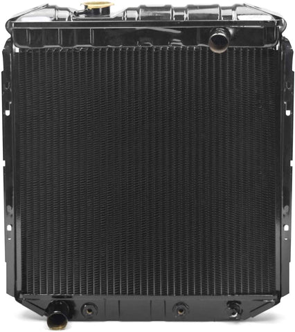 1965-1966 Mustang 6 Cylinder Radiator 3 Row Large Tube Lh Outlet NEW