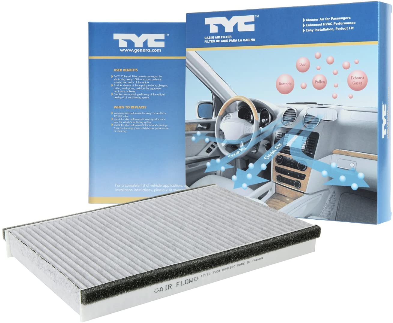 TYC 800150C Land Rover Replacement Cabin Air Filter
