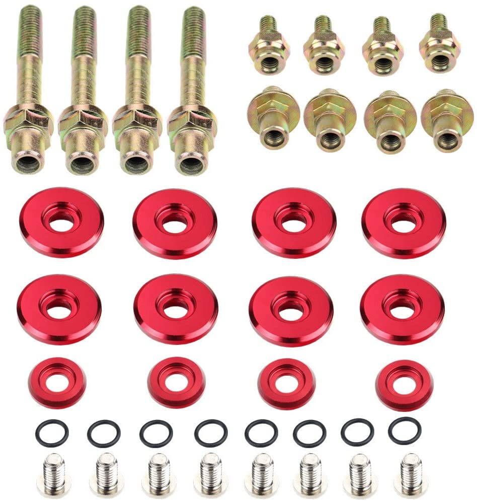 Dewhel B-SERIES B16 B17 B18 VTEC LOW-PROFILE SLIM VALVE COVER HARDWARE WASHER BOLT Color Red