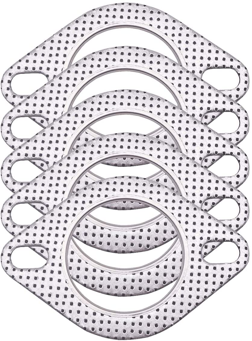 2-Bolt 2.5inch 62mm Exhaust Flange Gasket Turbo/Manifold/Header Down/Dump Pipe Flange 5 PCS
