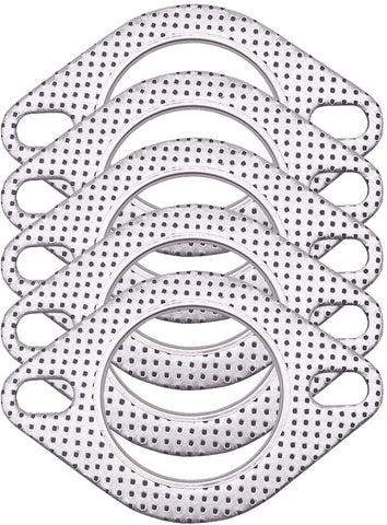 2-Bolt 2.5inch 62mm Exhaust Flange Gasket Turbo/Manifold/Header Down/Dump Pipe Flange 5 PCS