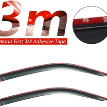 AUTEX Tape On Window Deflector Compatible with Dodge Charger 2011 2012 2013 2014 2015 2016 2017 Window Visor Shade
