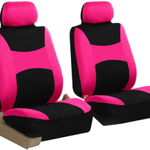 FH Group FB030102 Light & Breezy Purple/Black Cloth Seat Cover Set Airbag & Split Ready- Fit Most Car, Truck, SUV, or Van